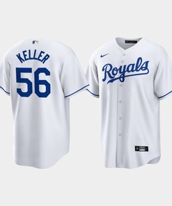 Brad Keller 56 Kansas City Royals White Home Player Jersey