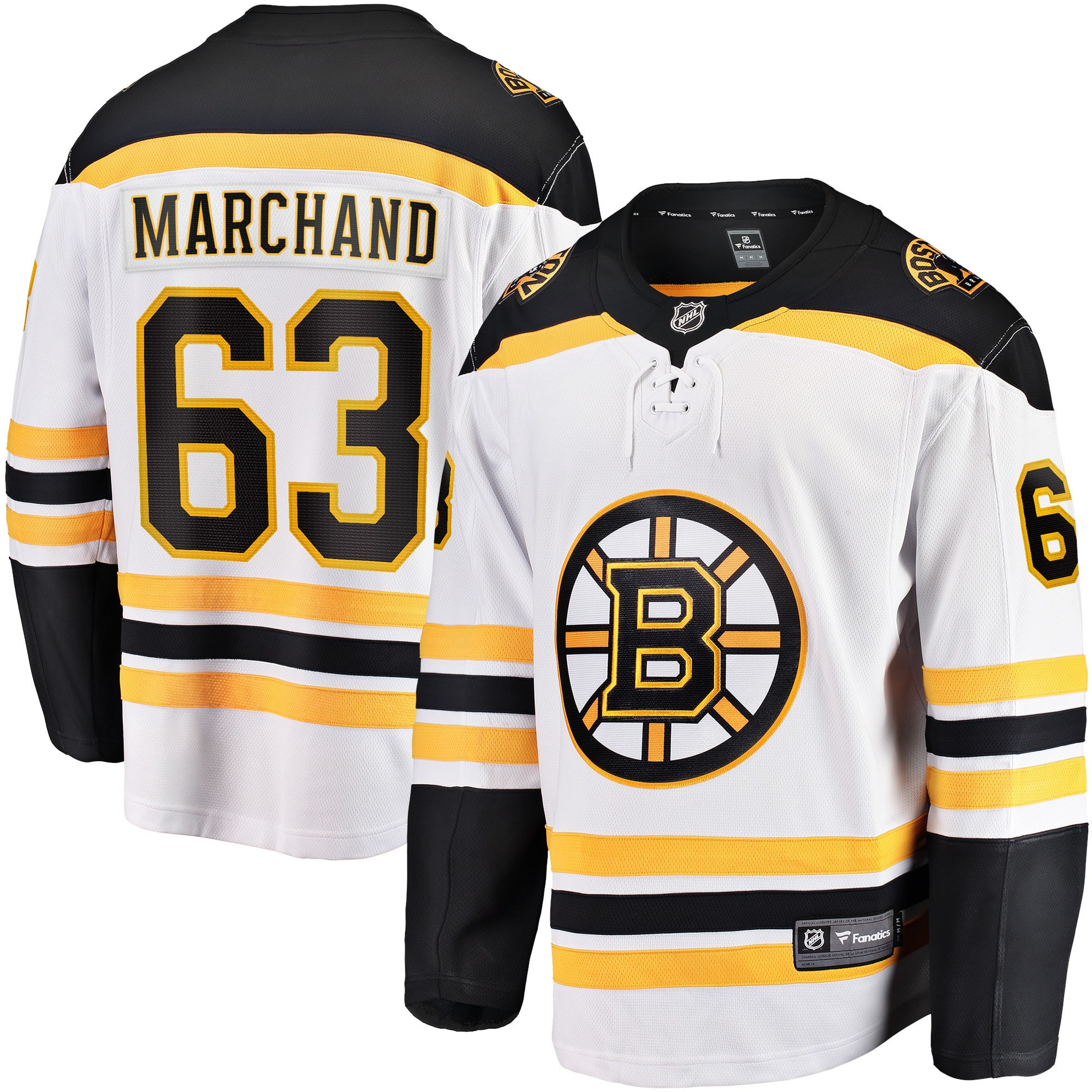Brad Marchand Boston Bruins Fanatics Branded Away Premier Breakaway Player Jersey - White Nhl