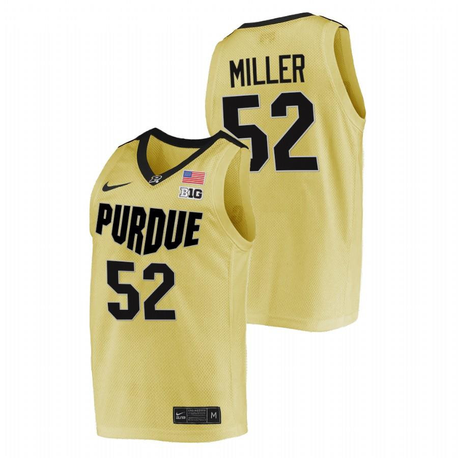 Brad Miller 52 Gold Purdue Boilermakers Alumni College Basketball Jersey