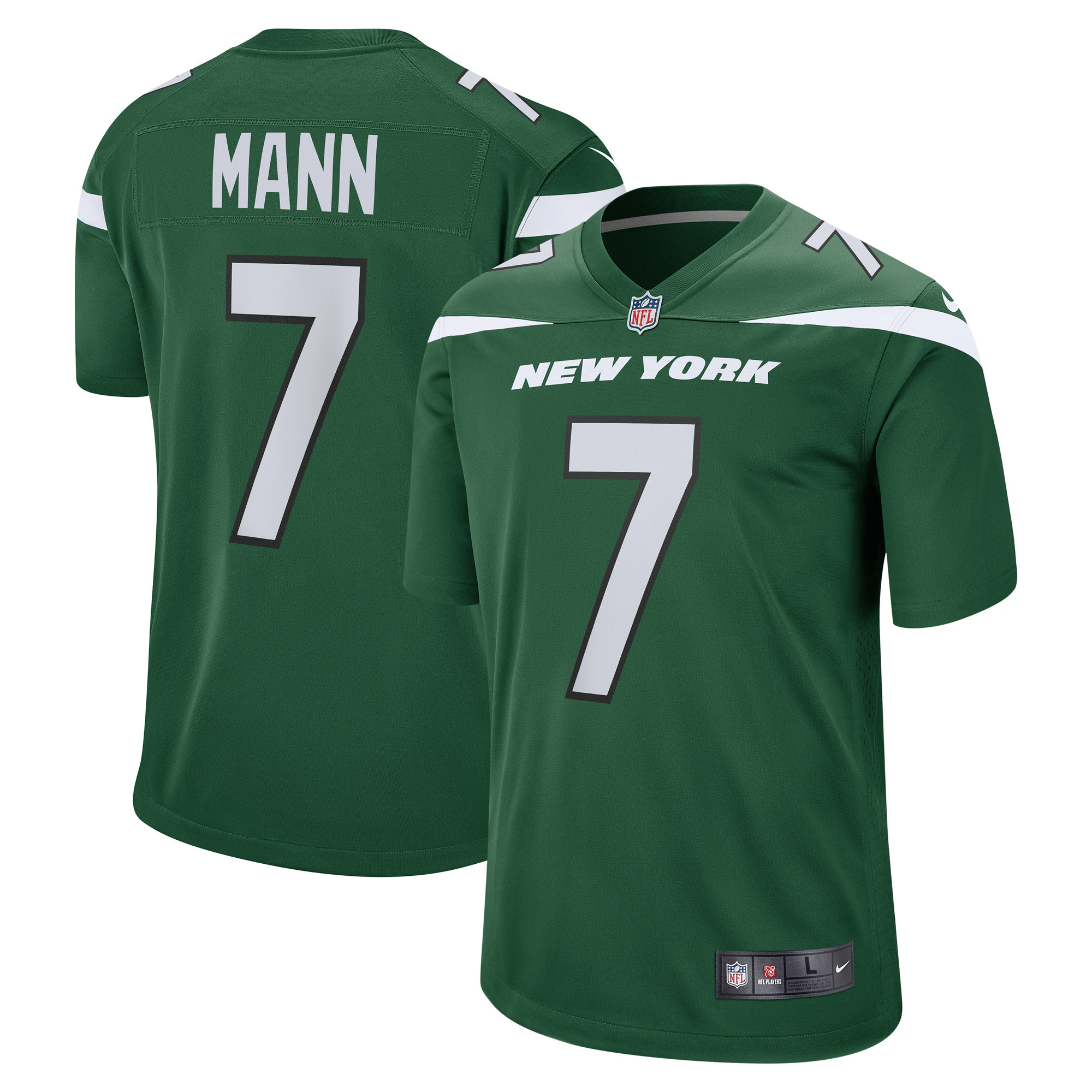 Braden Mann New York Jets Game Jersey - Gotham Green Nfl