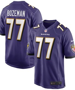 Bradley Bozeman Baltimore Ravens Game Player Jersey - Purple Nfl