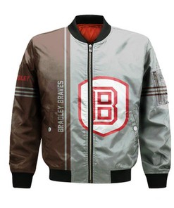 Bradley Braves Bomber Jacket Half Style - NCAA
