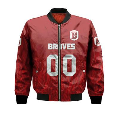 Bradley Braves Bomber Jacket Logo Sport Ombre - NCAA