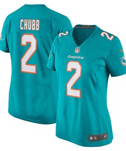 Bradley Chubb 2 Miami Dolphins Women's Game Player Jersey - Aqua