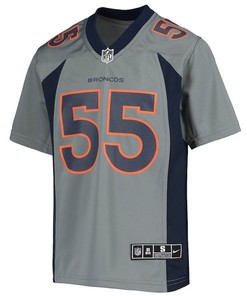 Bradley Chubb Denver Broncos Youth Inverted Team Game Jersey - Gray