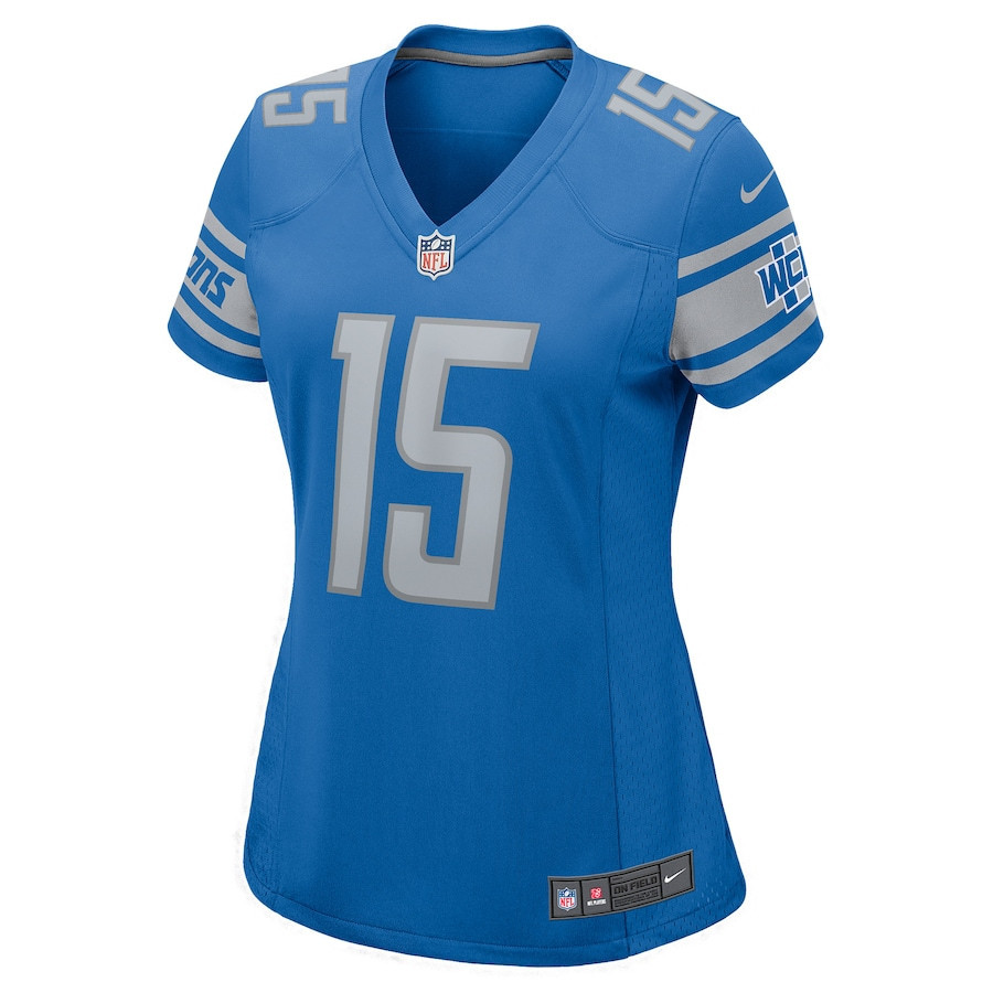 Brady Breeze 15 Detroit Lions Women's Player Game Jersey - Blue
