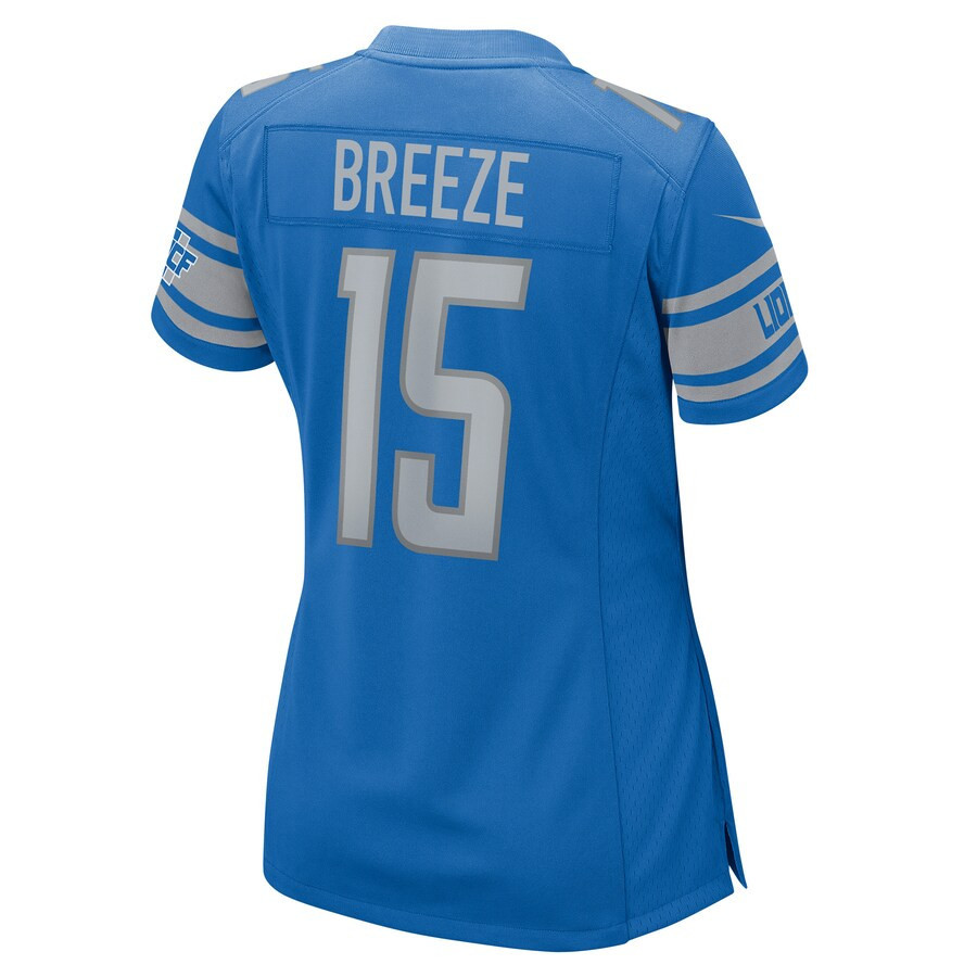 Brady Breeze 15 Detroit Lions Women's Player Game Jersey - Blue