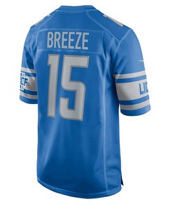 Brady Breeze Detroit Lions Player Game Jersey - Blue