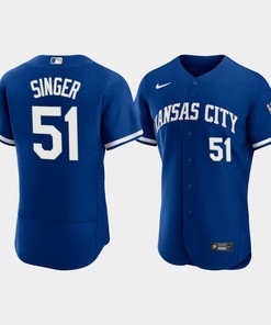 Brady Singer 51 Kansas City Royals Men's 2022-23 Alternate Jersey - Royal Jersey