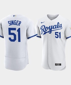 Brady Singer 51 Kansas City Royals Men's 2022-23 Home Jersey - White Jersey