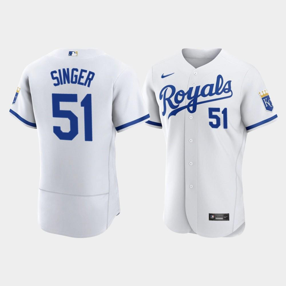 Brady Singer 51 Kansas City Royals Men's 2022-23 Home Jersey - White Jersey