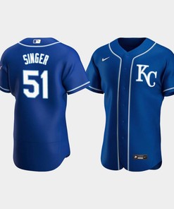 Brady Singer 51 Kansas City Royals Royal Alternate Jersey