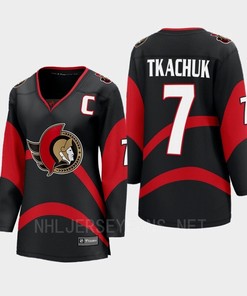 Brady Tkachuk 7 Ottawa Senators 2022 Special Edition 2.0 Women Breakaway Retro Jersey Black