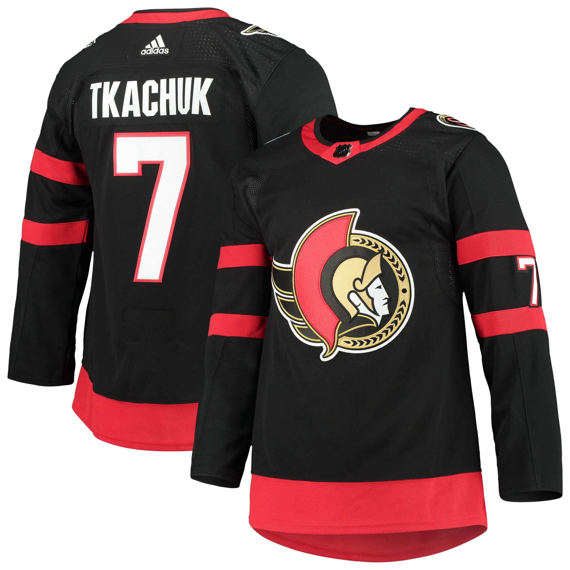 Brady Tkachuk Ottawa Senators Adidas Home Primegreen Authentic Pro Player Jersey - Black Nhl
