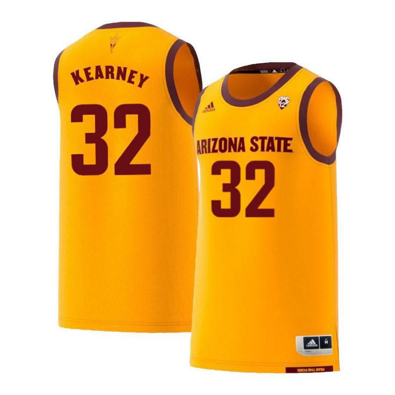 Brandan Kearney 32 Arizona State Sun Devils Retro Basketball Men Jersey - Yellow