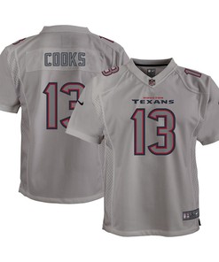 Brandin Cooks 13 Houston Texans Youth Atmosphere Game Jersey - Gray
