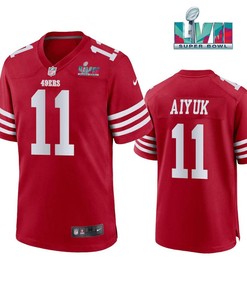 Brandon Aiyuk 11 San Francisco 49Ers Super Bowl LVII Men Game Jersey- Scarlet