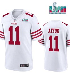 Brandon Aiyuk 11 San Francisco 49Ers Super Bowl LVII Men Game Jersey- White