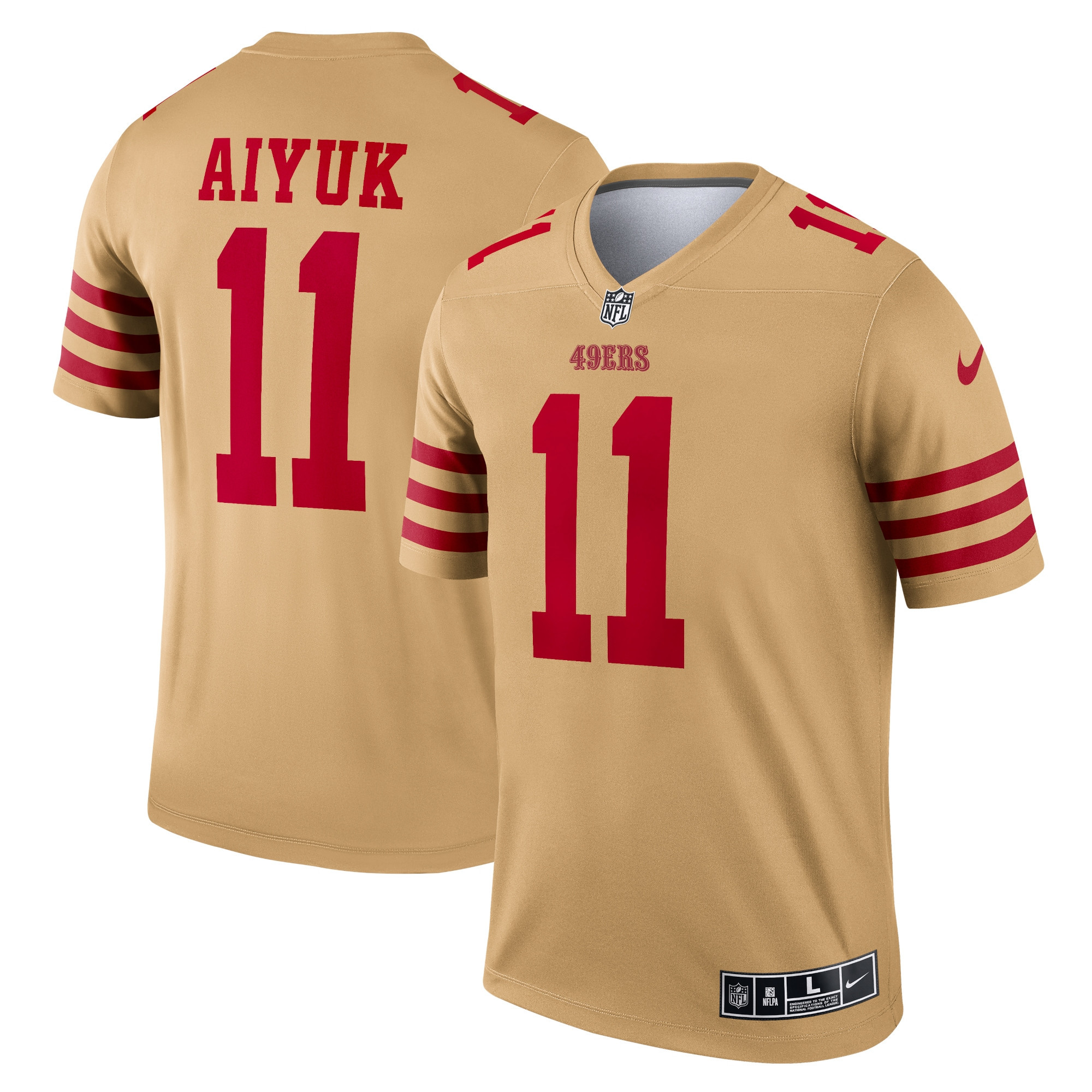 Brandon Aiyuk San Francisco 49ers Inverted Legend Jersey - Gold Nfl