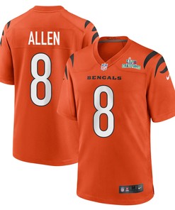 Brandon Allen 8 Cincinnati Bengals Super Bowl LVII Champions Men Alternate Game Jersey - Orange
