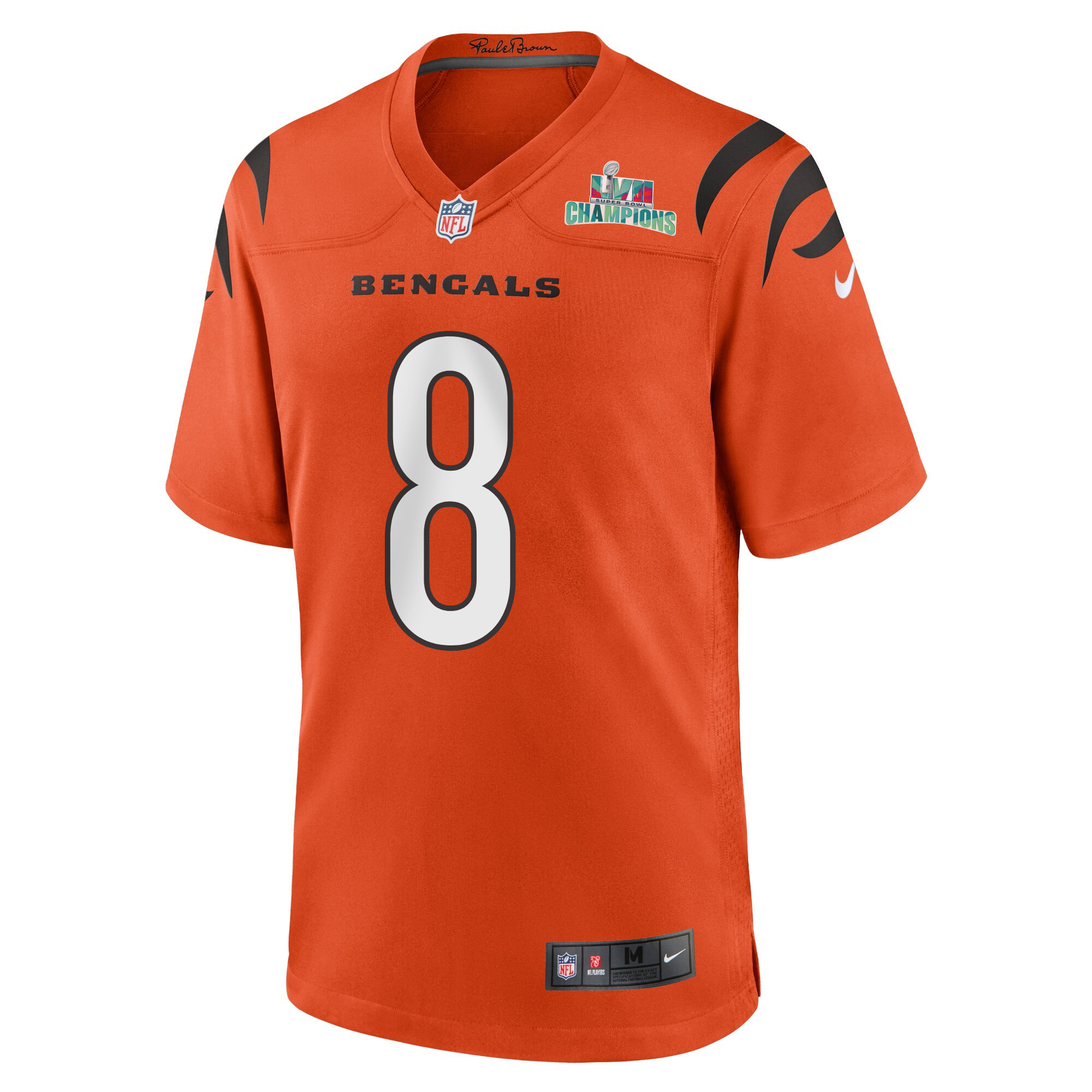 Brandon Allen 8 Cincinnati Bengals Super Bowl LVII Champions Men Alternate Game Jersey - Orange