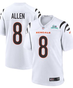 Brandon Allen 8 Cincinnati Bengals Super Bowl LVII Champions Men Game Jersey - White