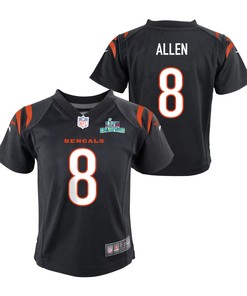 Brandon Allen 8 Cincinnati Bengals Super Bowl LVII Champions Youth Game Jersey - Black