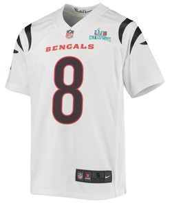 Brandon Allen 8 Cincinnati Bengals Super Bowl LVII Champions Youth Game Jersey - White
