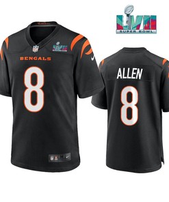 Brandon Allen 8 Cincinnati Bengals Super Bowl LVII Men Game Jersey