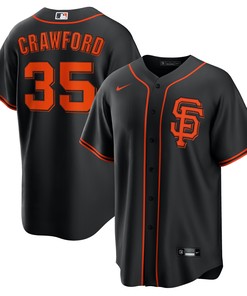 Brandon Crawford San Francisco Giants Alternate Replica Player Name Jersey - Black Mlb