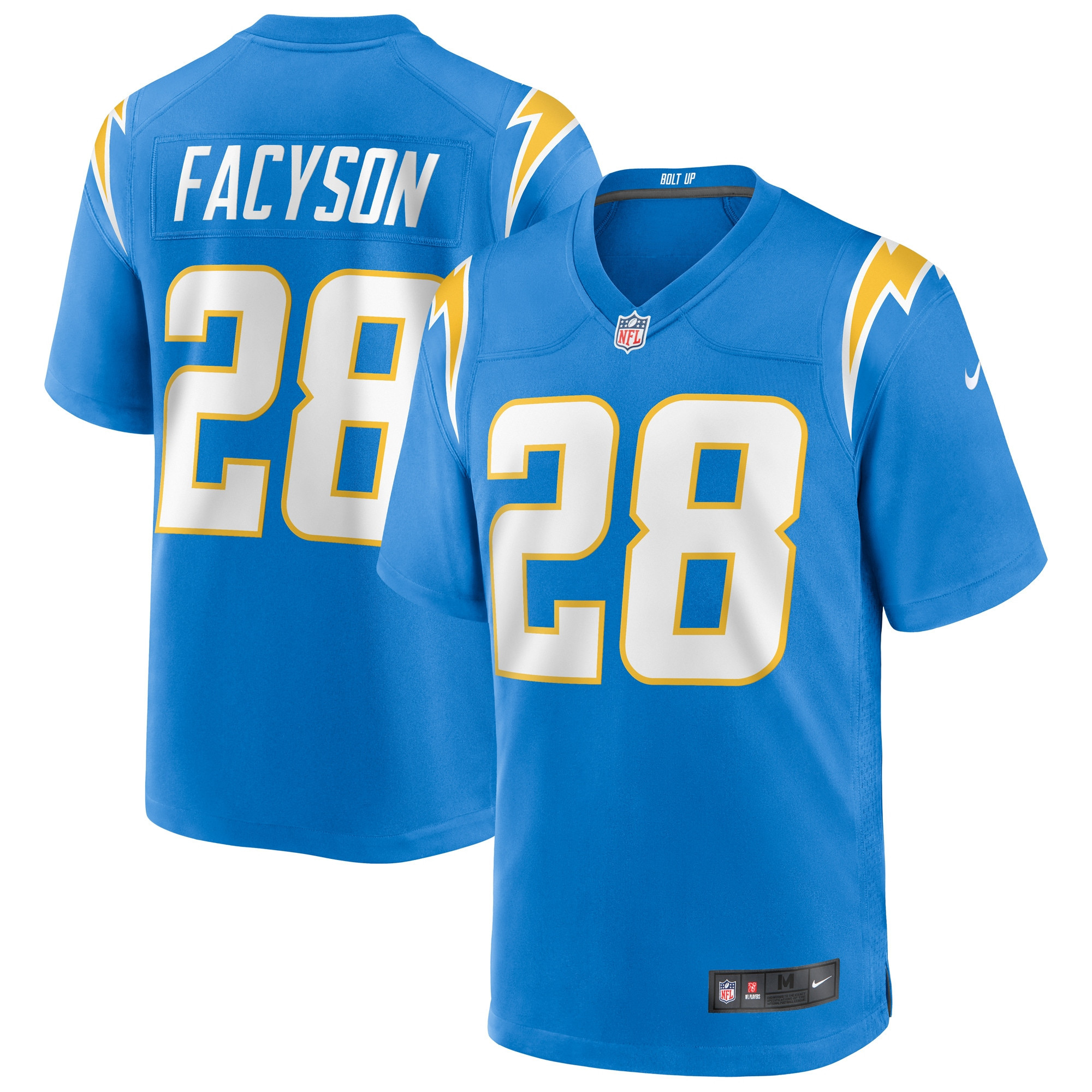 Brandon Facyson Los Angeles Chargers Game Jersey - Powder Blue Nfl