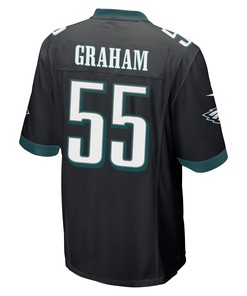 Brandon Graham 55 Philadelphia Eagles Super Bowl LVII Champions 2 Stars Men Game Jersey - Black