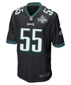 Brandon Graham 55 Philadelphia Eagles Super Bowl LVII Champions 2 Stars Men Game Jersey - Black