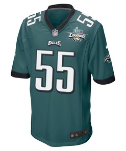 Brandon Graham 55 Philadelphia Eagles Super Bowl LVII Champions 2 Stars Men Game Jersey - Midnight Green