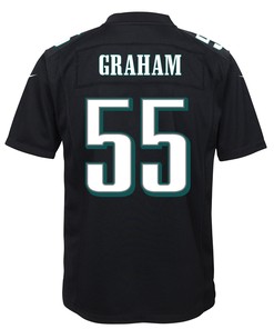 Brandon Graham 55 Philadelphia Eagles Super Bowl LVII Champions 2 Stars Youth Game Jersey - Black