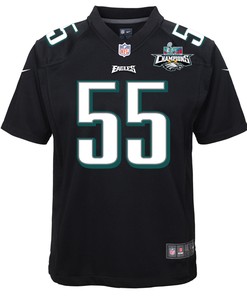 Brandon Graham 55 Philadelphia Eagles Super Bowl LVII Champions 2 Stars Youth Game Jersey - Black