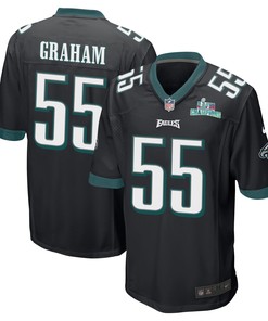 Brandon Graham 55 Philadelphia Eagles Super Bowl LVII Champions Men Game Jersey - Black