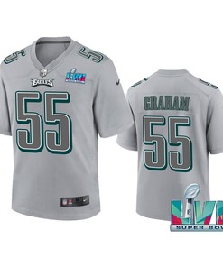 Brandon Graham 55 Philadelphia Eagles Super Bowl LVII Youth Atmosphere Game Jersey - Gray