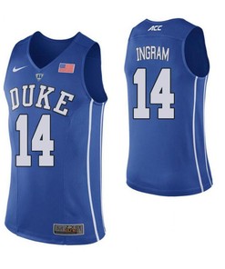 Brandon Ingram 14 Duke Blue Devils Elite Basketball Men Jersey - Blue