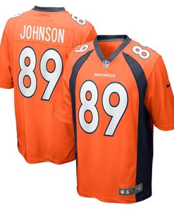 Brandon Johnson Denver Broncos Game Player Jersey - Orange