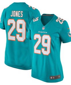 Brandon Jones Miami Dolphins Womens Team Game Jersey - Aqua Nfl