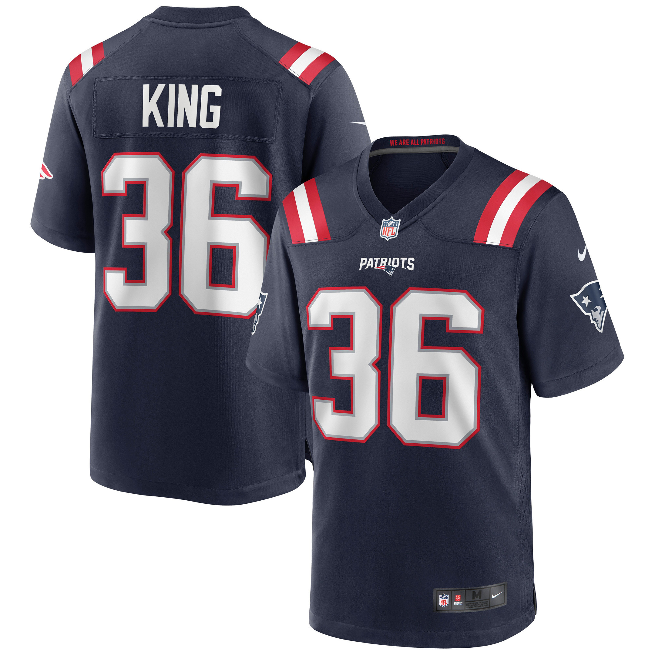 Brandon King New England Patriots Game Jersey - Navy Nfl