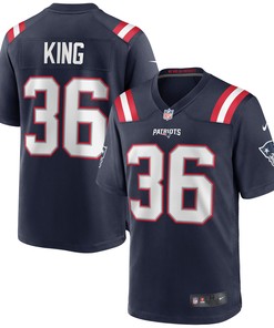 Brandon King New England Patriots Game Jersey - Navy Nfl