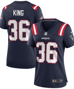 Brandon King New England Patriots Womens Game Jersey - Navy Nfl