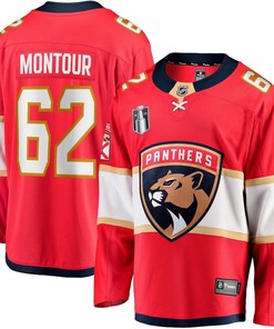 Brandon Montour 62 Florida Panthers 2023 Stanley Cup Final Home Breakaway Player Jersey - Red