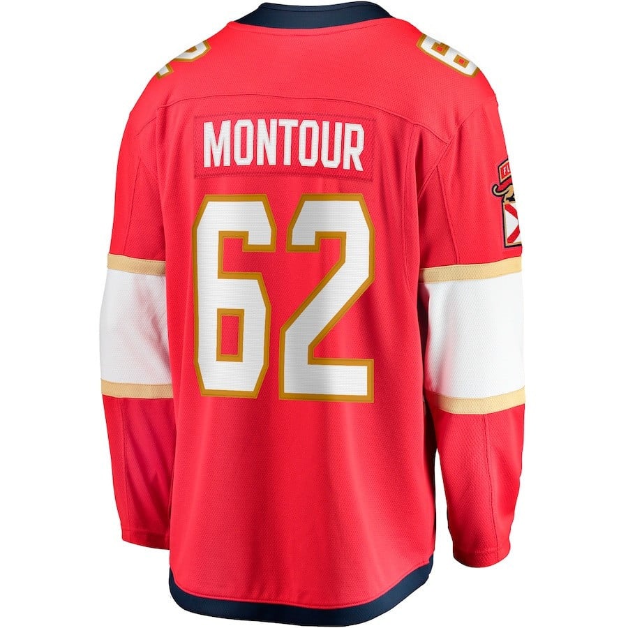 Brandon Montour 62 Florida Panthers 2023 Stanley Cup Final Home Breakaway Player Jersey - Red