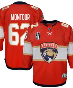 Brandon Montour 62 Florida Panthers Youth 2023 Stanley Cup Final Home Jersey - Red