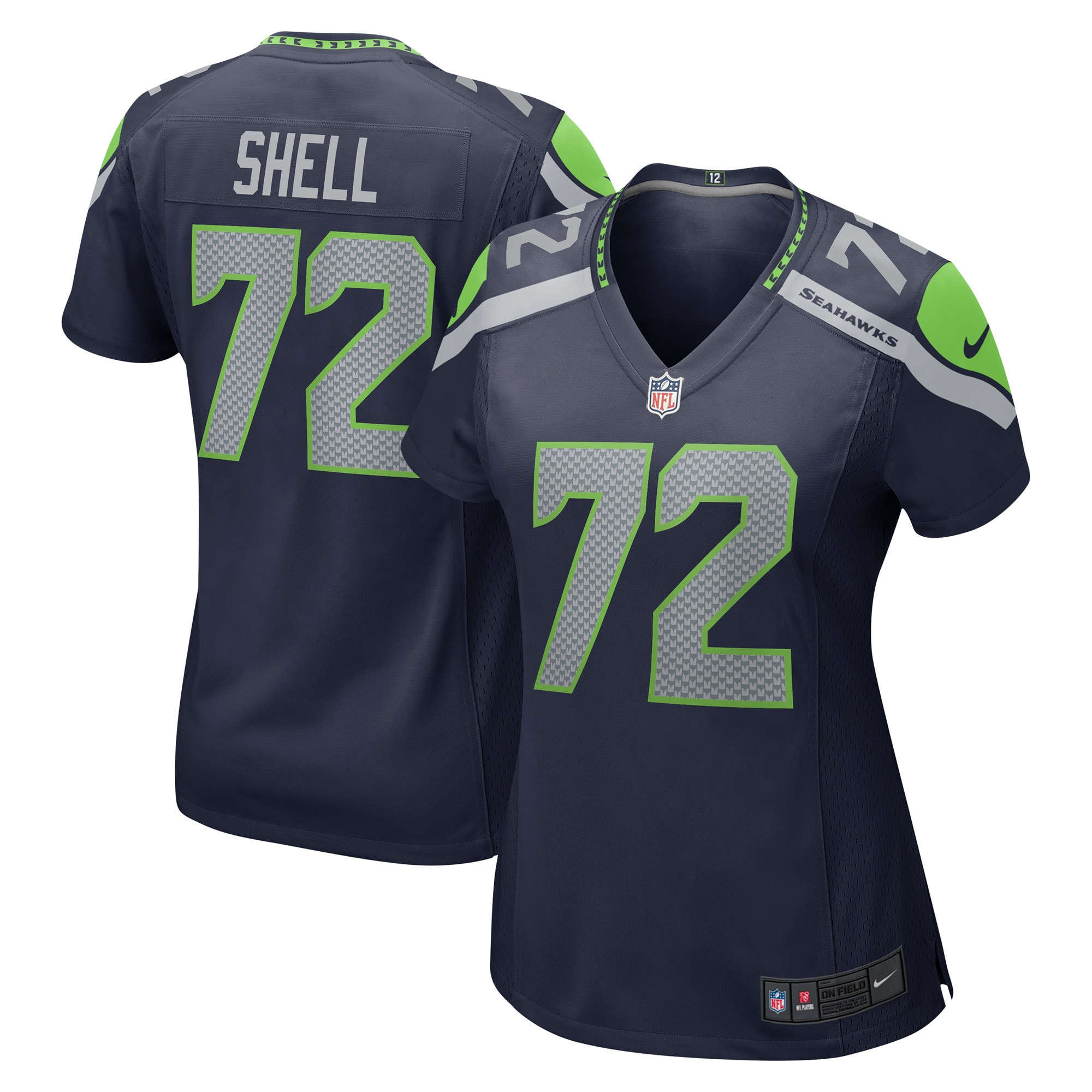 Brandon Shell Seattle Seahawks Womens Game Jersey - College Navy Nfl
