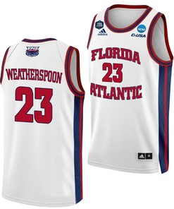 Brandon Weatherspoon 23 FAU Owls 2023 Final Four Basketball Men Jersey- White