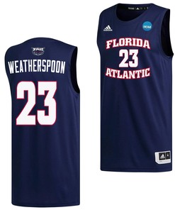 Brandon Weatherspoon 23 FAU Owls 2023 March Madness Basketball Men Jersey- Navy